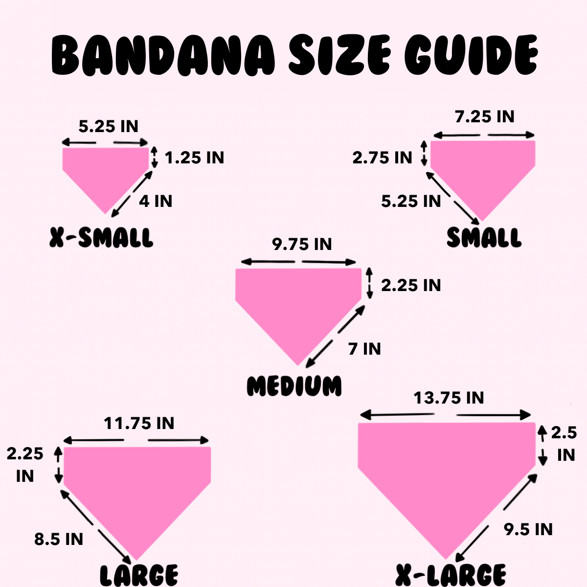 BANDANA SIZE GUIDE – Puppieluxe