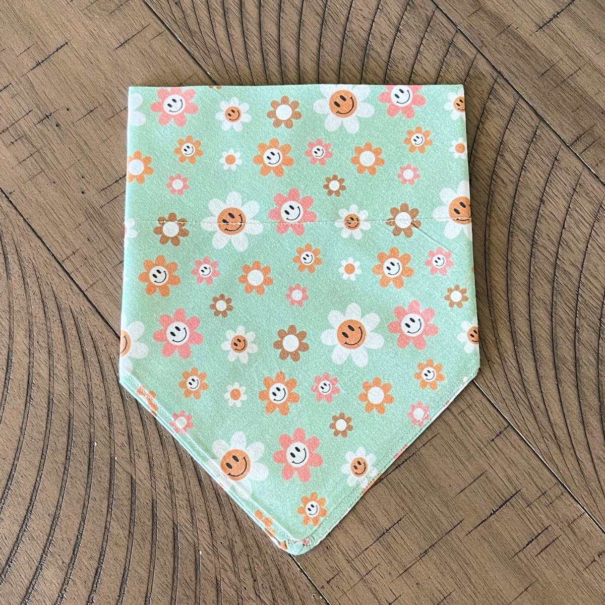 Retro Smiley Face Flowers Bandana